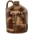 MCarr 14" Tall Whiskey Jug Antique Dark Brown