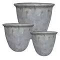 MCarr 3pc Flat Rim Planter Pallet Full Volcanic Brown