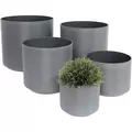 Algreen 5pc Set Cylinder Brushed Gray 5.5" 7.2" 8.3" 11" & 12.6"