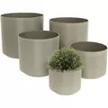 Algreen 5pc Set Cylinder Brushed Taupe 5.5" 7.2" 8.3" 11" & 12.6"