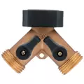 Orbit 2-Way Shut-Off Hose Y Adapter Brass