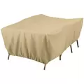 Classic Accessories 80" Terrazzo Water-Resistant Conversation Set/General Purpose Patio Furniture Cover Tan