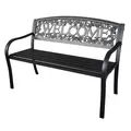 Gardener Select 4' Welcome Bench Black, Aluminum & Iron