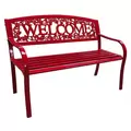 Gardener Select 4' Welcome Bench Red, Aluminum & Iron