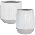 MCarr 18pc Ficonstone Stripe Planter Pallet White Glaze