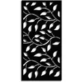 Outdeco 6'x3' Metal Panel Leaf Black