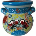 Talavera Bella Especial Moreliana Pot Lite Blue