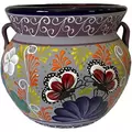 Talavera 12" Bella Especial Michoacana Pot Blue