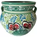 Talavera 12" Bella Especial Michoacana Pot Teal