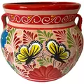 Talavera 12" Bella Especial Michoacana Pot Red