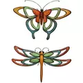 VCS 22" Colorful Open Wing Butterfly & Dragonfly