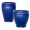 MCarr 30pc Ribbed Round Planter Pallet Admiral Blue