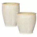 MCarr 30pc Ribbed Round Planter Pallet Light Cream