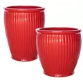 MCarr 30pc Ribbed Round Planter Pallet Red