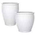 MCarr 30pc Ribbed Round Planter Pallet White