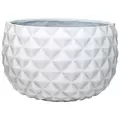 Southern Patio 12" Low Pineapple Planter White