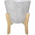 Southern Patio 16" Contemp Planter with Stand White