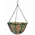 Gardener Select 12" Hanging Basket Blue Brown Fabric Coco Liner 6/CS
