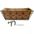 Gardener Select 20" Black Plaid Window/Deck Planter 20"wx7.5"h 2 Brackets Enclosed 6/CS