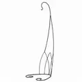 Austram 40" Lotus Plant Hanger Leather Black