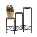 Deer Park 3 Step Folding Plant Stand Black
