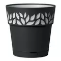 Deroma 9.8" Leaf Pot Premium Plastic Anthracite