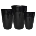 MCarr 12pc Tall Round Planter Pallet Glossy Black