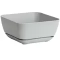 Majestic Gdn Planter Grey 12"x12" Square Matte