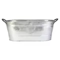 Panacea 16" Oval Washtub Planter Aged Galvanized