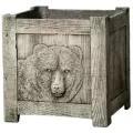 MCarr 3pc Square Bear Planter Set Barn Gray