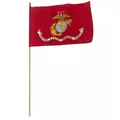 FlagZone 12"x18" Marine Corps Poly Cotton Stick