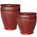 MCarr 30pc Ribbed Planter Pallet Redwine