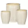 MCarr 15pc Tall Ribbed Planter Pallet Light Cream