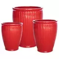 MCarr 15pc Tall Ribbed Planter Pallet Red