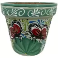 Talavera 12" Bella Especial Flower Pot Teal