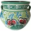 Talavera 14" Bella Especial Michoacana Pot Teal