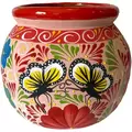 Talavera 14" Bella Especial Esfera Pot Red