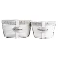 Gardener Select 2pc White Willow Flower Basket Planter 6/CS