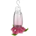 Classic 12oz Glass Floral Hummingbird Feeder Pink