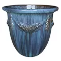 MCarr 5PC Rnd Roman Garland Flat Rim Planter Milky Blue