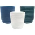 MCarr 8pc 7.1" Ribbed Planter Set Asst Colors