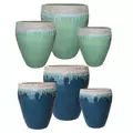 MCarr 12PC Tall Hipster Plt Mixed Colors