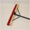 Organic Tool 24" Coarse Synthetic Push Broom with 60" Handle