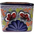 Talavera 8" Bella Especial Square Pot Blue
