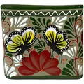 Talavera 8" Bella Especial Square Pot Green