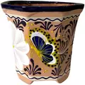 Talavera 8" Bella Especial Octagonal Pot Natural