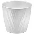 Deroma 6.3" Ariel Pot Premium Plastic White