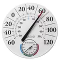 Headwind 12.5" EZ Read Dial Thermometer/ Hygrometer White w/ Hummingbirds