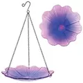Natures Way 11in EcoCycle Hanging Birdbath Violet Begonia