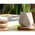 PHG 3"x3" Geometry Skyline Tumbler Planter Polished Concrete